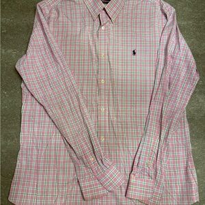 Ralph Lauren pink plaid Slim Fit Performance Button Down - Size XL